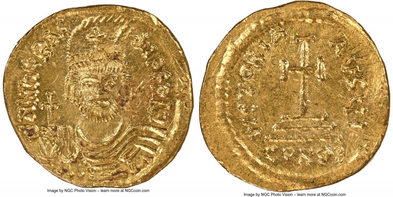 Heraclius (AD 610-641). AV solidus (21mm, 4.51 gm, 7h). NGC MS 4/5 - 2/5, edge b...