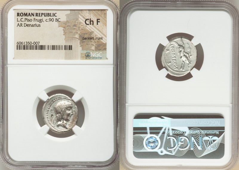 ANCIENT LOTS. Roman Republic. Lot of five (5) AR denarii. NGC VG-Choice Fine, ba...