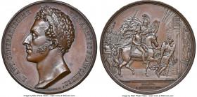 Louis Antoine, Duke of Angoulême bronze Medal 1823-Dated MS64 Brown NGC, 51mm. Struck to commemorate Louis' victory in Trocadero, Spain in 1823. Medal...