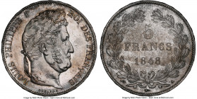 Louis Philippe I 5 Francs 1848-A MS65 NGC, Paris mint, KM749.1. Last year of type draped in tan and brown toning. 

HID09801242017

© 2022 Heritage Au...
