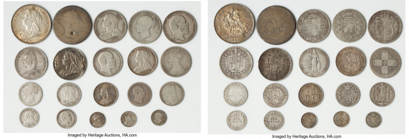 20-Piece Lot of Uncertified Assorted silver Issues, Lot Includes (1) George III,...