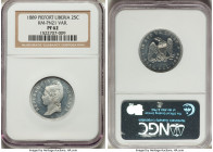 Republic aluminum Proof Piefort 25 Cents 1889 PR62 NGC, KM-Pn21 var. 

HID09801242017

© 2022 Heritage Auctions | All Rights Reserved