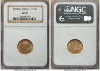 Republic gold 1/2 Pond 1894 AU55 NGC, Pretoria mint, KM9.2. AGW 0.1176 oz. 

HID09801242017

© 2022 Heritage Auctions | All Rights Reserved