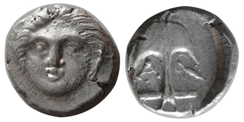 THRACE, Apollonia Pontika. ca. Late 4th. Century BC. AR Diobol (1.33 gm; 10 mm)....