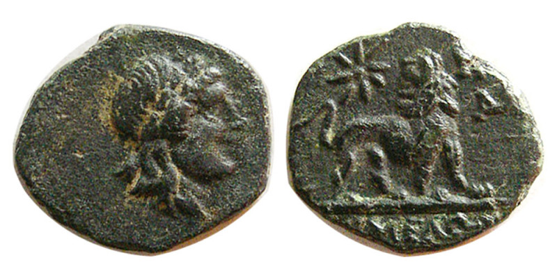 IONIA. Miletos. (Circa 313/2-290). Æ (0.82 gm; 12 mm). Obv: Laureate head of Apo...