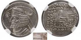 KINGS of PARTHIA. Orodes II. 57-38 BC. AR Drachm. NGC-XF.