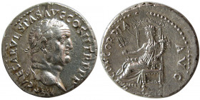 ROMAN EMPIRE. Vespasian. 69-79 AD. AR Denarius. Rare.