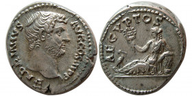 ROMAN EMPIRE. Hadrian. AR Denarius. Travel Series. Rare.