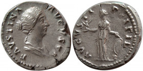 ROMAN EMPIRE. Faustina II, AD 154-157. AR Denarius.