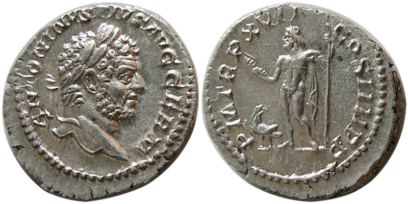 ROMAN EMPIRE. Caracalla. 198-217 AD. AR Denarius (3.92 gm; 19 mm). Struck in Rom...