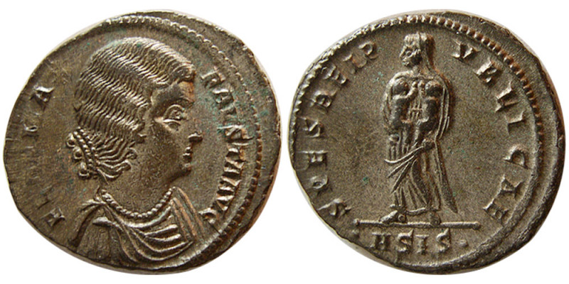 ROMAN EMPIRE. Fausta, 324-326 AD. (Wife of Constantine I). Æ Silvered Follis (3....