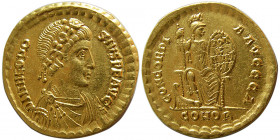 ROMAN EMPIRE. Theodosius I. 379-395 AD. Gold Solidus.