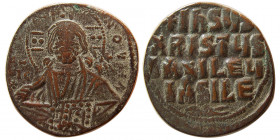 BYZANTINE EMPIRE. Anonymous. Time of Basil II. 976-1025. Æ Follis