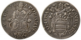 ITALY, Papal States. Paul IV. 1555-1559. AR Testone.