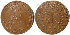 SPAINISH-NETHERLANDS, 1671. Æ Jeton.