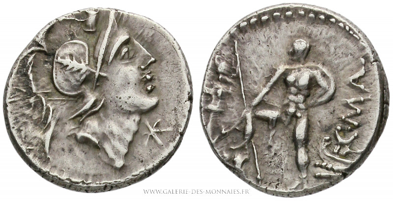 POBLICIA - C. Malleolus (vers 96 av. J.-C.), Denier, (Argent - 3,87 g - 18,2 mm ...