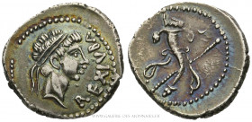 JUBA II (25 av.-23 ap. J.-C.), Denier frappé à Césarée vers 20 avant - 20 après J.-C., (Argent - 3,27 g - 18,1 mm - 6h)
A/ REX IVBA. Tête diadémée de...