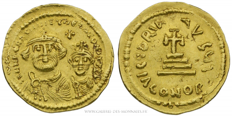 HÉRACLIUS et HÉRACLIUS CONSTANTIN (613-630), Solidus frappé à Constantinople, (O...