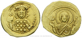 CONSTANTIN X Ducas (1059-1067), Nomisma tétartèron frappé à Constantinople, (Or - 4,03 g - 19,2 mm - 6h)
A/ Buste de la Vierge Marie nimbé de face.
...