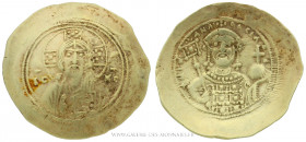 MICHEL VII Ducas (1071-1078), Nomisma histaménon frappé à Constantinople, (Électrum - 4,28 g - 28,2 mm - 6h)
A/ Buste nimbé du Christ de face.
R/ Bu...