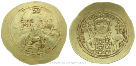 MICHEL VII Ducas (1071-1078), Nomisma histaménon frappé à Constantinople, (Électrum - 4,33 g - 26,9 mm - 6h)
A/ Buste nimbé du Christ de face.
R/ Bu...