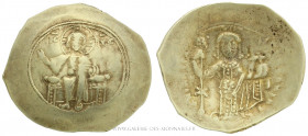 NICÉPHORE III Botaniatès (1078-1081), Nomisma histaménon frappé à Constantinople, (Électrum - 4,37 g - 29,7 mm - 6h)
A/ Le Christ nimbé assis de face...