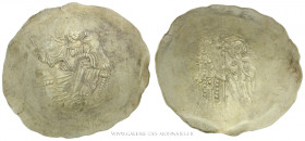 MANUEL Ier Comnène (1143-1180), Nomisma aspron trachy de poids léger frappé à Constantinople, (Électrum - 2,52 g - 31,2 mm - 6h)
A/ Le Christ nimbé d...