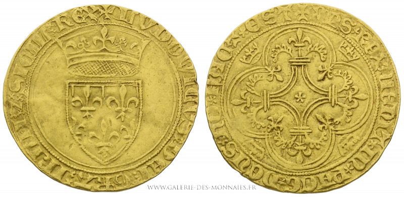 PROVENCE - COMTÉ DE PROVENCE, Louis II (1384-1417), Écu d'or de Provence, 1er ty...