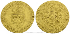 PROVENCE - COMTÉ DE PROVENCE, Louis II (1384-1417), Écu d'or de Provence, 1er type, frappé à Avignon entre 1384 et 1388, (Or - 3,9 g - 28,9 mm - 2h)
...