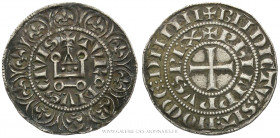 PHILIPPE IV (1285-1314), Maille tierce à l'O rond, (Argent - 1,36 g - 18,8 mm - 8h)
A/ + PHILIPPVS REX. Croix. Légende extérieure : + BNDICTV. SIT. N...