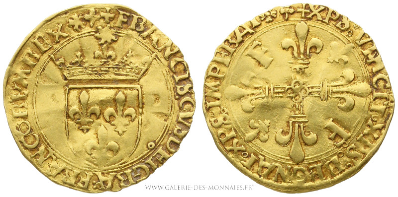 FRANÇOIS Ier (1515-1547), Écu d'or au soleil, 5ème type (3ème émission de 1519),...