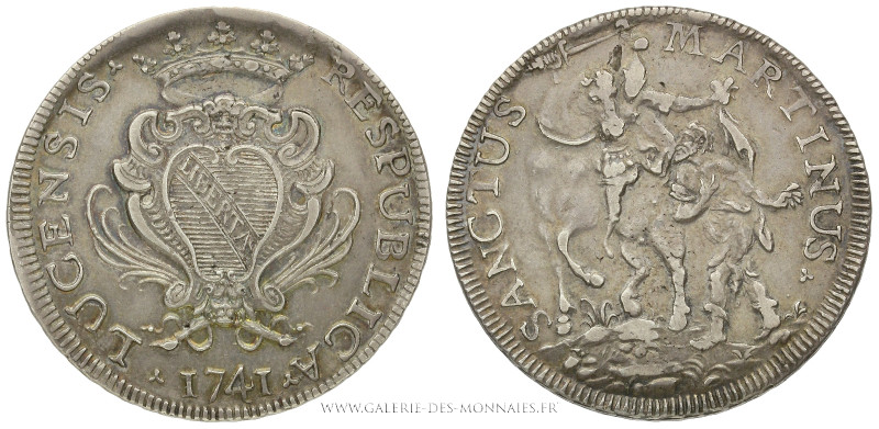 ITALIE, LUCQUES - République de Lucques (1369-1799), Scudo 1741, (Argent - 26,54...