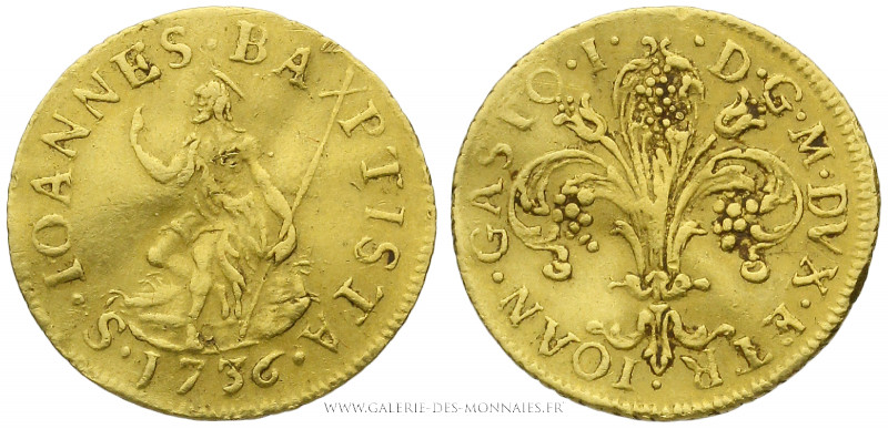 ITALIE, TOSCANE - Grand Duché - Jean Gaston (1723-1737), Florin d'on ou zecchino...