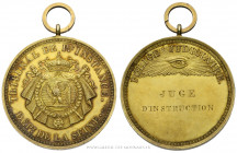 FRANCE, PREMIER EMPIRE (1804-1814), Médaille d'identité au Tribunal de Première Instance de la Seine, par Tiolier, (Vermeil - 63,45 g - 47,9 mm - 12h)...
