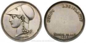 FRANCE, Corps Législatif (1799-1814), Médaille d'identité au Corps Législatif par Jeuffroy session de l'AN 1811, (Argent - 30,41 g - 38,3 mm - 12h)
A...