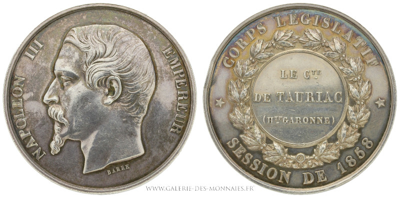 FRANCE, SECOND EMPIRE (1852-1870), Médaille de Député au Corps Législatif sessio...