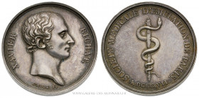 FRANCE, MÉDECINE, Napoléon Ier (1804-1814), Médaille Xavier BICHAT par Galle, Paris 1807, (Argent - 10,99 g - 27,9 mm - 12h)
A/ XAVIER BICHAT. Tête n...