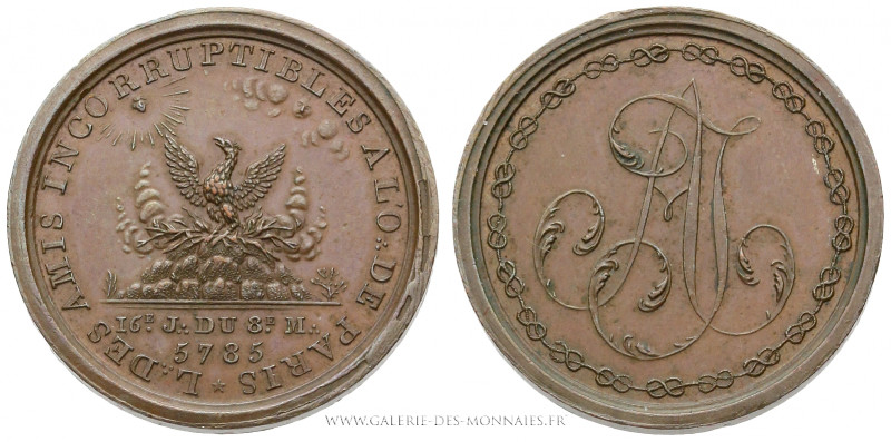 FRANCE, PREMIER EMPIRE (1804-1814), ORIENT DE PARIS, Médaille de la Loge des Ami...