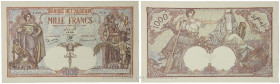 TUNISIE, 1000 Francs Banque de l'Algérie surchargé TUNISIE 1938 Alphabet L.115
Réf. P.11
SUP+
2 épinglages, plis vertical et horizontal, sinon un b...