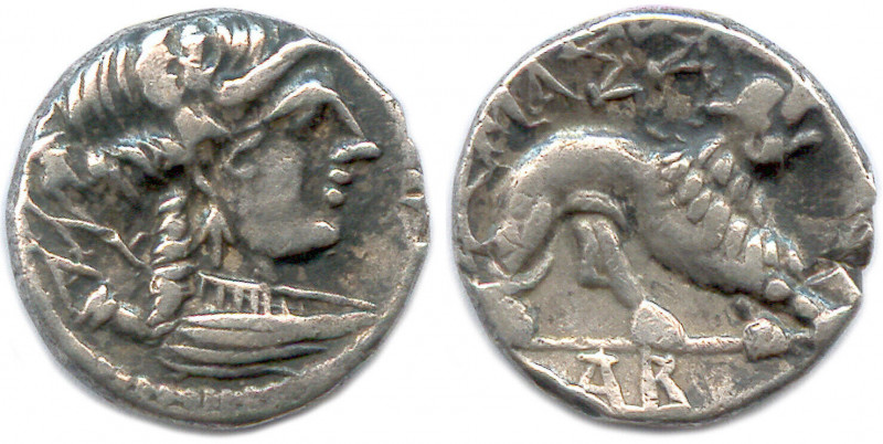 MASSALIA 220-49
♦ Brenot 92 et ss
Drachme d'argent. 
Sans lettre devant le buste...