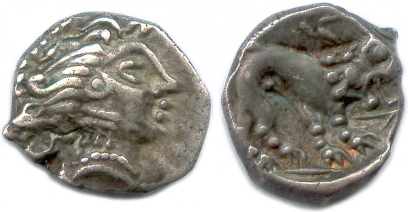 MASSALIA Imitation de l'Italie septentrionale 
vers 150 avant J.-C.
Tête d'Artém...