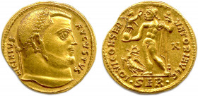 LICINIUS Flavius Galerius Valerius Licinianus Licinius 11 novembre 308 - 18 septembre 324
LICINIVS AVGVSTVS. Sa tête laurée à droite. 
R/. IOVI CONSER...