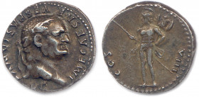 VESPASIEN Titus Flavius Vespasianus 
22 décembre 69 - 23 juin 79
IMP CAESAR VESPASIANVS AVG. Sa tête laurée à droite. 
R/. COS VIII. Mars debout à gau...