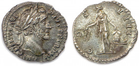 ANTONIN LE PIEUX Titus Aurelius Fulvus Boionus Arius Antoninus 10 juillet 138 - 7 mars 161
ANTONINVS AVG PIVS P P TR P XV. Sa tête laurée à droite. 
R...