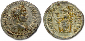 CARACALLA Licius Septimius Bassianus 
5 février 211 - 8 avril 217
ANTONINVS PIVS AVG GERM. Sa tête laurée à droite. 
R/. P M TR P XVIII COS IIII P P. ...