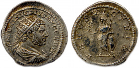 CARACALLA Licius Septimius Bassianus 211-217
ANTONINVS PIVS AVG GERM. Son buste radié, drapé et cuirassé 
à droite. R/. VENUS VICTRIX. Venus debout te...