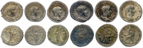 GORDIEN III Marcus Antonius Gordianus 2 mars 238 - mars 244
Six monnaies en argent : 
trois deniers ♦ Cohen 39, 186, 403 et trois antoniniens ♦ Cohen ...