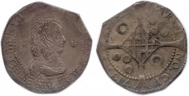 CATALOGNE - LOUIS XIII 1610-1643
LVD XIII D G REX FRAN ET CO BARCIN V R. Buste de Louis XIII lauré à droite entre V-R. 
R/. BARCINO CIVITAS 1642. Écu ...