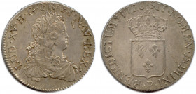 LOUIS XV 1715-1774
Buste jeune lauré et cuirassé. Arbre de mai, marque de Louis Verdet. 
R/. Écu de France couronné. Cor, marque de Simon Robert Roger...