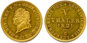 ALLEMAGNE - HANOVRE
GEORGE IV d'Angleterre 
29 janvier 1820 - 26 juin 1830
GEORGIUS IV D.G.BRIT. &.HANOV.REX F.D. 
Sa tête laurée à gauche. 
R/. BRUNS...